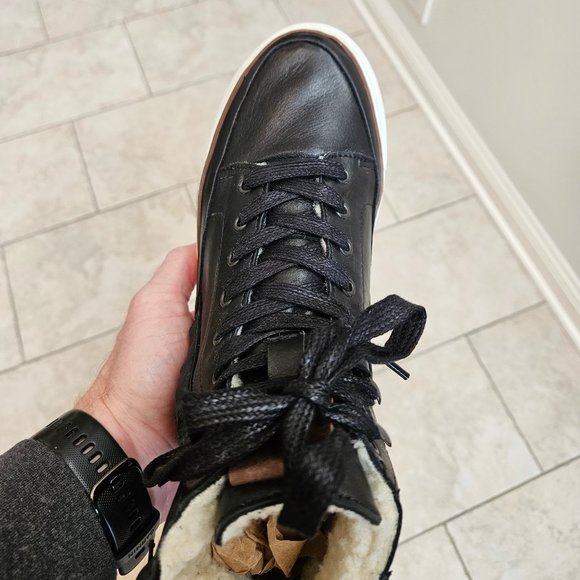 Brusque Unisex Soft Leather High-Tops, Black, EU 40 (US M-7; W-9) - Picture 14 of 16